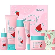 Watermelon Niacinamide Skin Care Set, Routine Beauty Skin Care for Teens- Gift Set with Cleanser, Toner, Eye Cream, Cream, Serum, Facial Juicy Glow Up Set for Women, Girls, for All Skin Types