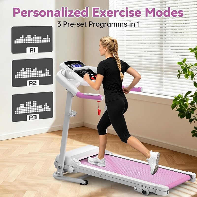 FLIMDEER Folding Treadmill for Home, Foldable Walking & Jogging Treadmill with 3-Level Incline, Joint-Friendly Exercise, 2.5 HP Quiet Motor, Foldable Space-Saving Design for Small Apartments image 6