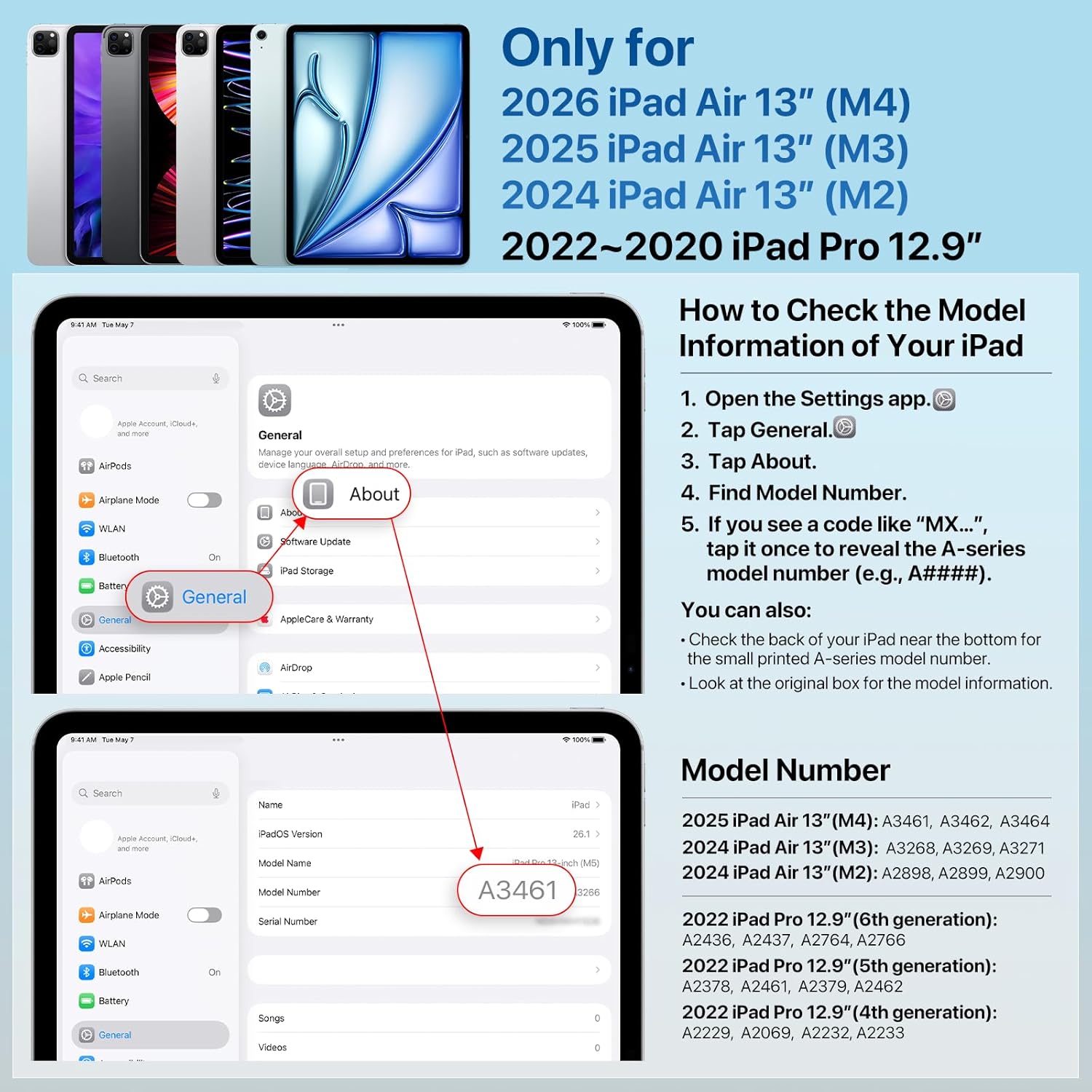 MAGEASY CoverBuddy Lite iPad Case that Fits Magic Keyboard for iPad Air 13" (M4 2026 / M3 2025 / M2 2024, 8th/7th/6th Generation) Magic Keyboard Compatible Case with Pencil Holder (Black 1.0)