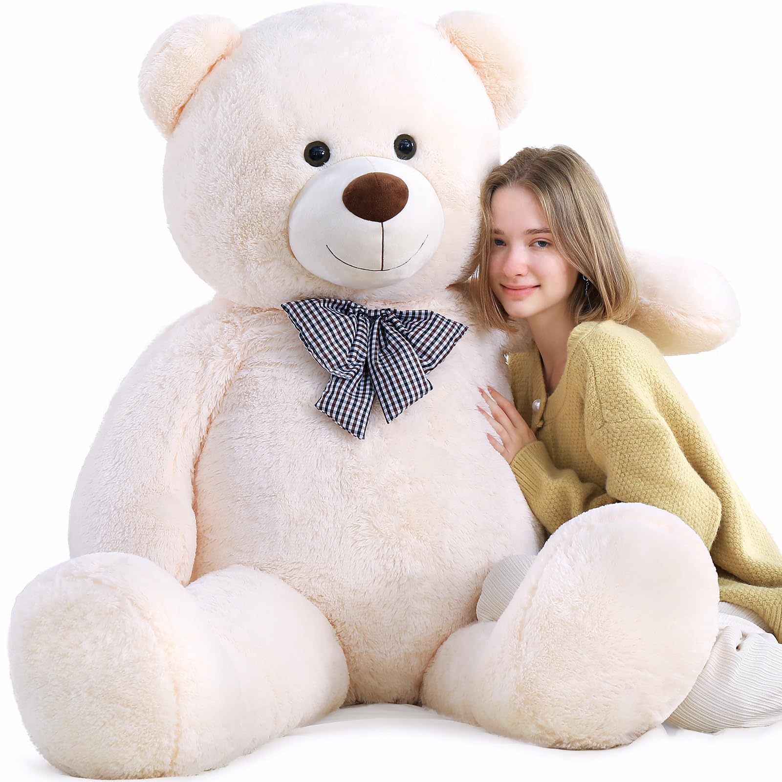Sponsored Ad - Toys Studio 5 Feet Teddy Bear, 59'' Giant Big Bear Stuffed Animal Lifesize Bear for Baby Shower Centerpieces, Large Plush Toy for Kids Girls Valentine's Day Christmas Birthday, White