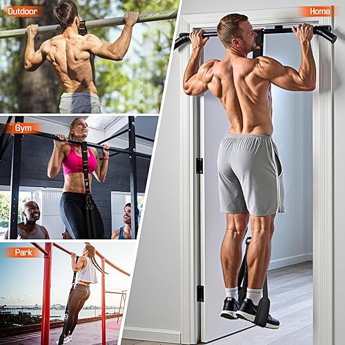 Miniatura 7 de Pull Up Assistance Bands, Resistance Bands with Handles, Heavy Duty Pull Up Bands for Home Gym, Height Adjustable Chin Up Bar Assist Bands for Arm,
