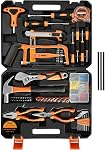 130-Piece Kit d'outils à la maison avec 3.6V Tournevis rechargeable sans fil, Ensemble d'outils pour femmes de base pour une nouvelle maison,Appartement,Dorm & DIY Projets