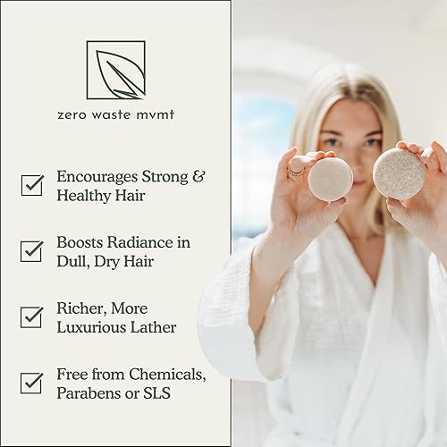 Miniatura 5 de Barra de champú  Cedro + pachulí  Con recipiente de viaje  Champú ecológico de calidad de salón, sin residuos ni plástico