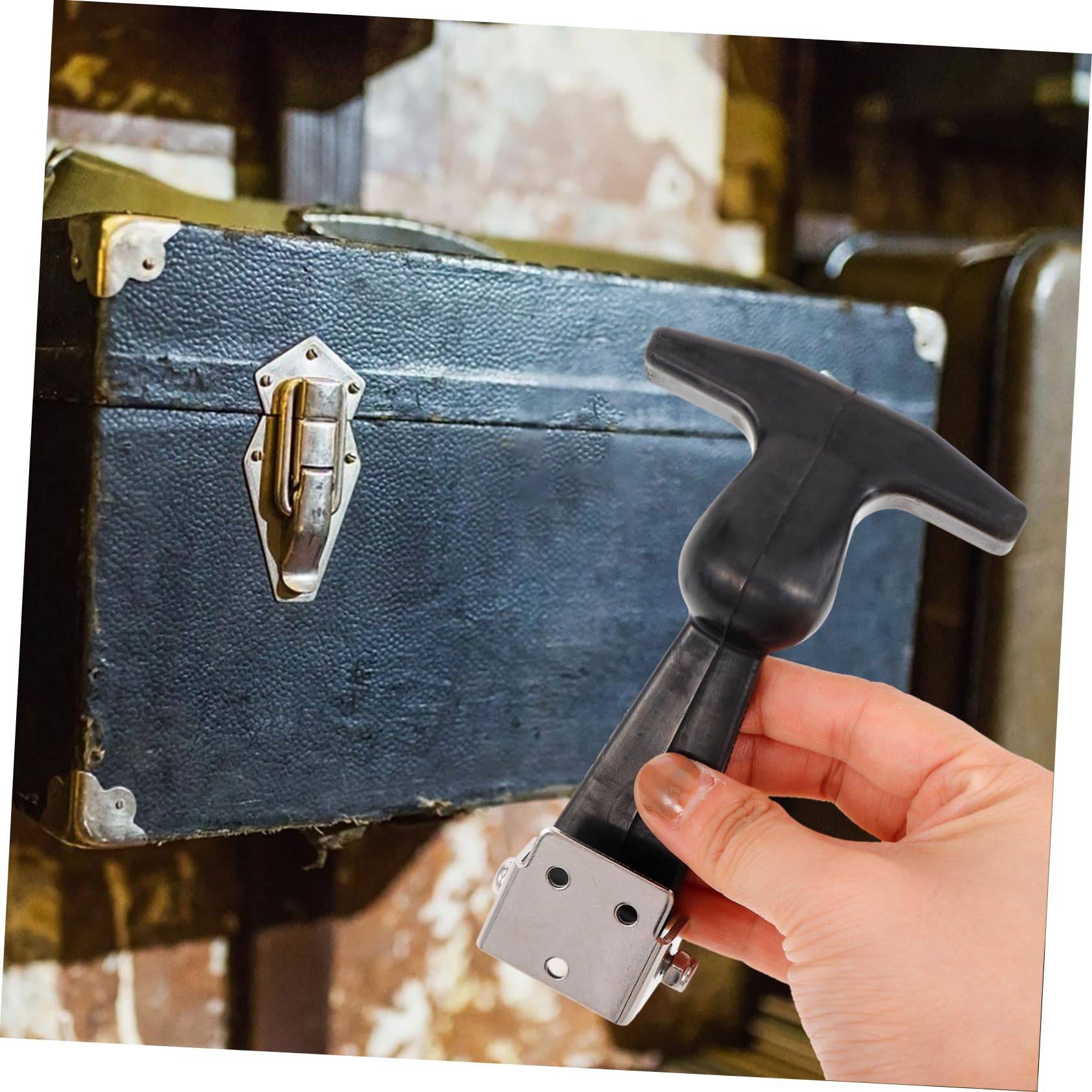 OSALADI Hood Latch Electrical Enclosure Accessories Elastic Toolbox Latches Lock Hasp for Toolbox Latches Hardware Toolbox Hasp Boat Latch Draw Latch Pad Lock Latches Black Stainless Steel