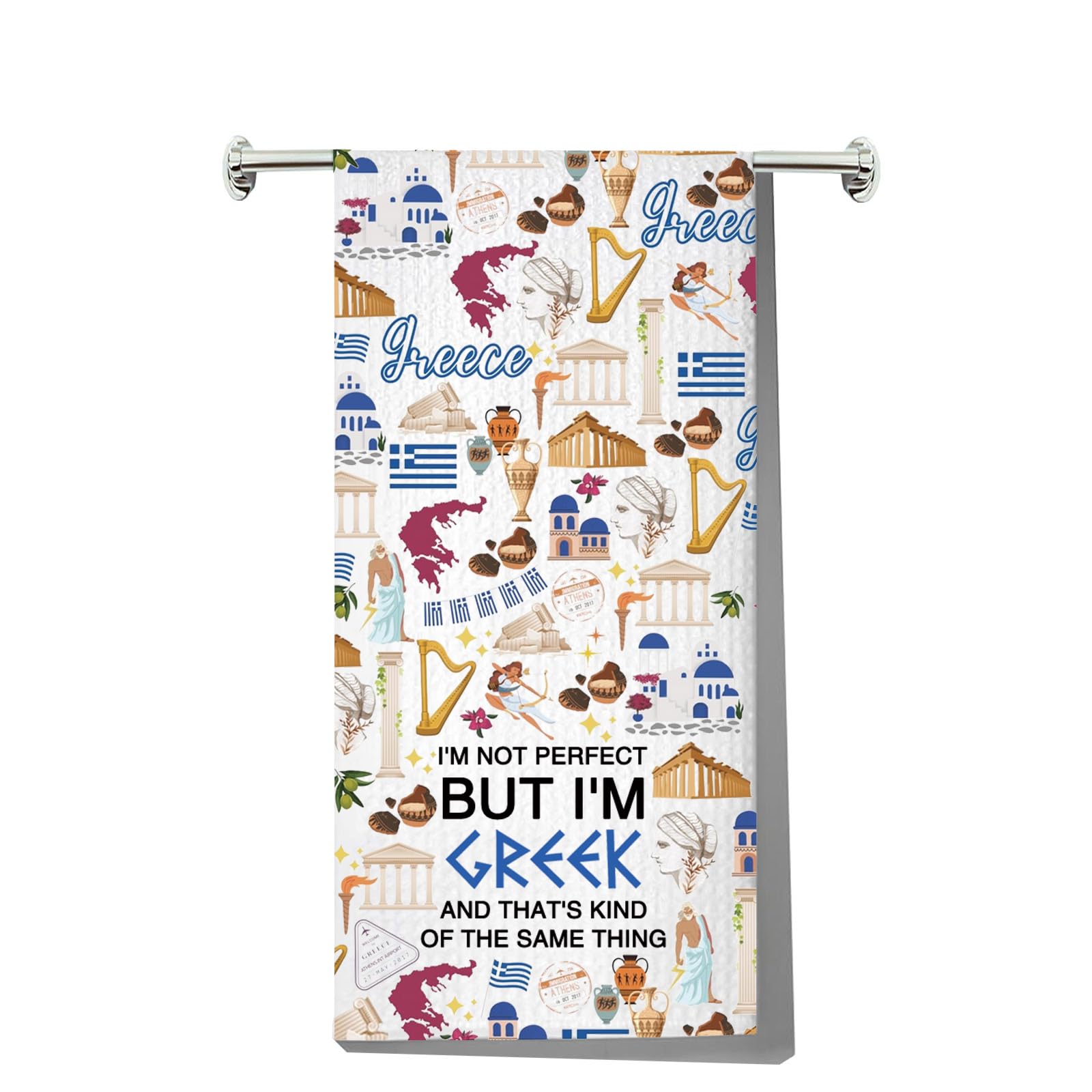 Serviette de cuisine grecque MYSOMY idéal pour vos repas méditerranéens