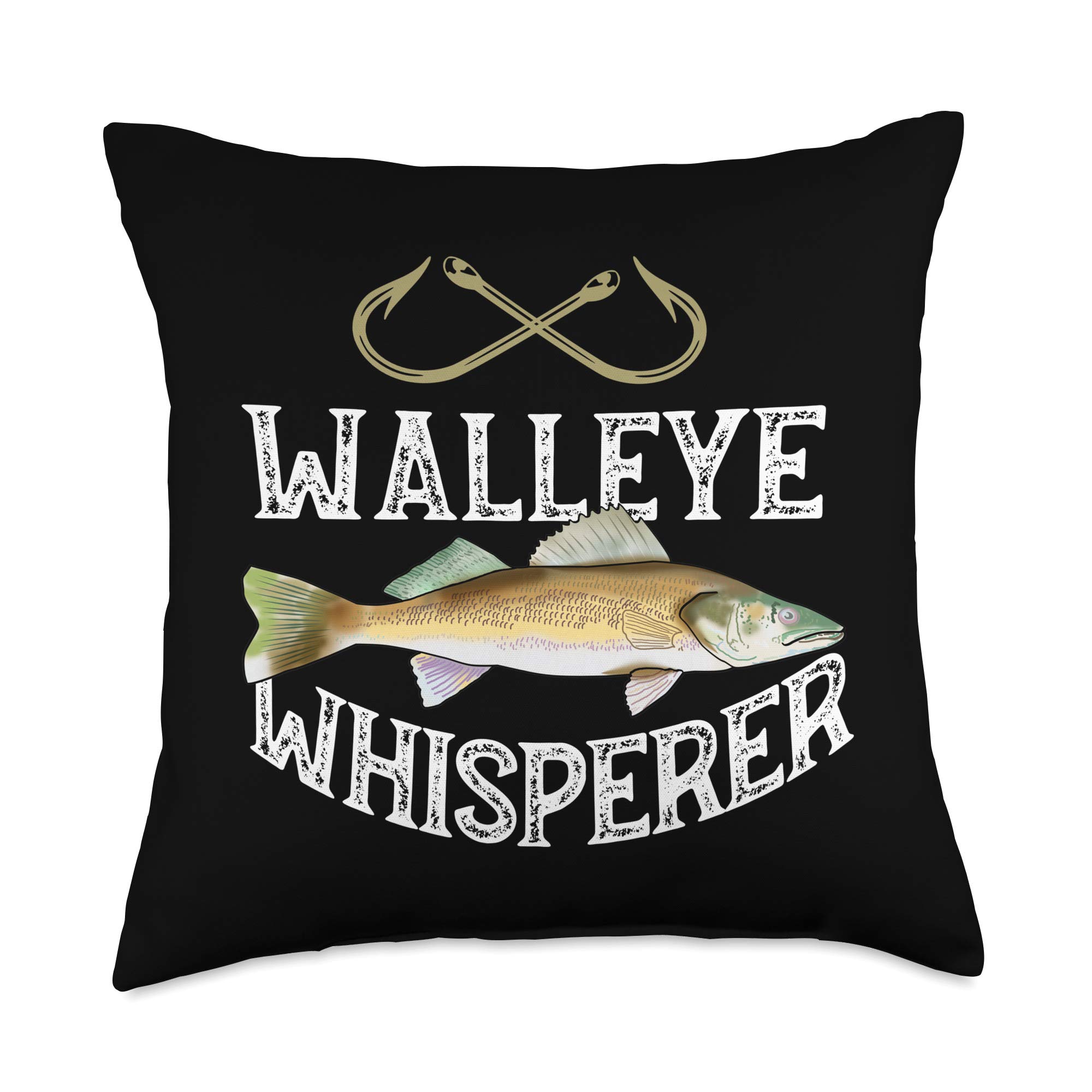 Funny Walleye Fish Slogan Freshwater Fishing Fisherman Gift Throw Pillow