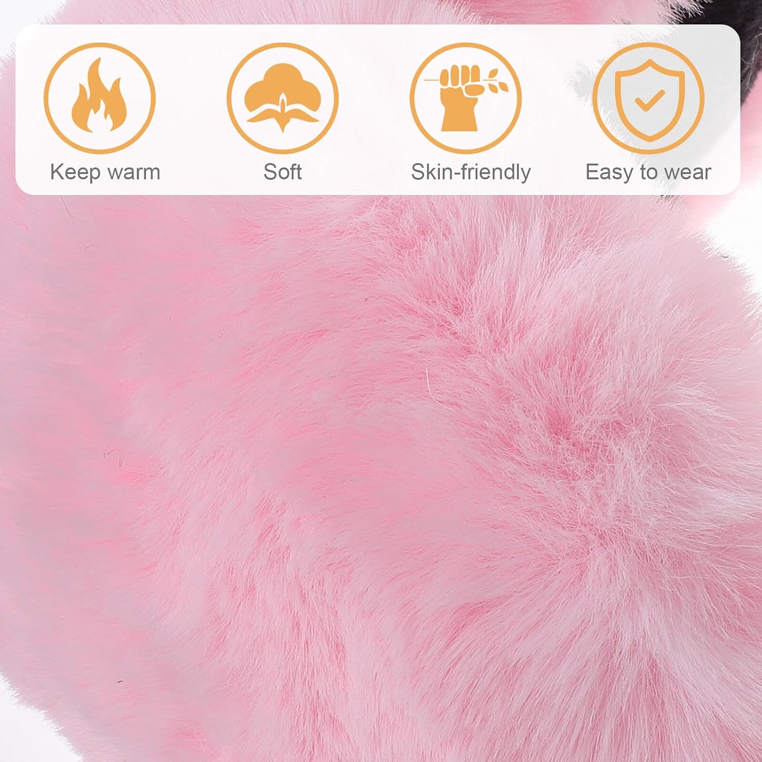 Hemoton Foldable Elk Antler Ear Muffs Winter Warm Ear Covers Soft Plush Fuzzy for Boys Outdoor Cold Weather