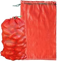 Deebree 50 Pack Extra Large Mesh Produce Bags - 60 lbs Reusable Onion Potato Sacks, 21x32" Washable Net Storage for Firewood Crawfish Veggies