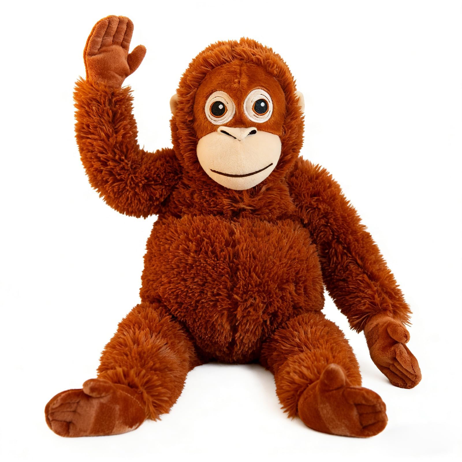 Moqipifa Punch Monkey Plush, 66cm Large Orangutan Soft Toy, Plushies Eco-Friendly Plushies Realistic Soft Cuddly Monkey Toy