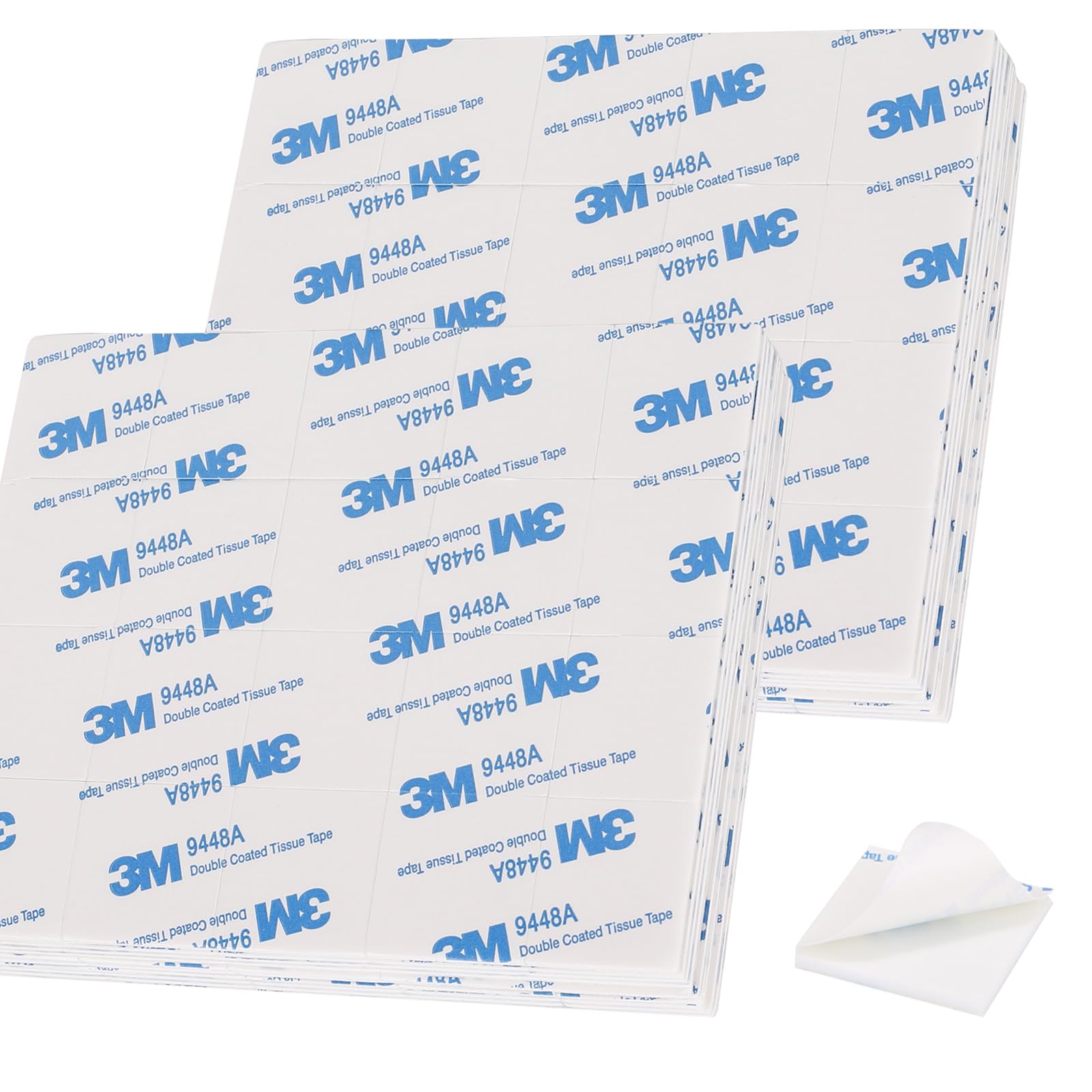 100Pcs Double Sided Tape Heavy Duty Square Mounting Foam Tape,27 × 27mm Strong Adhesive Pads,Suitable for Photo Album Walls, Office Decor