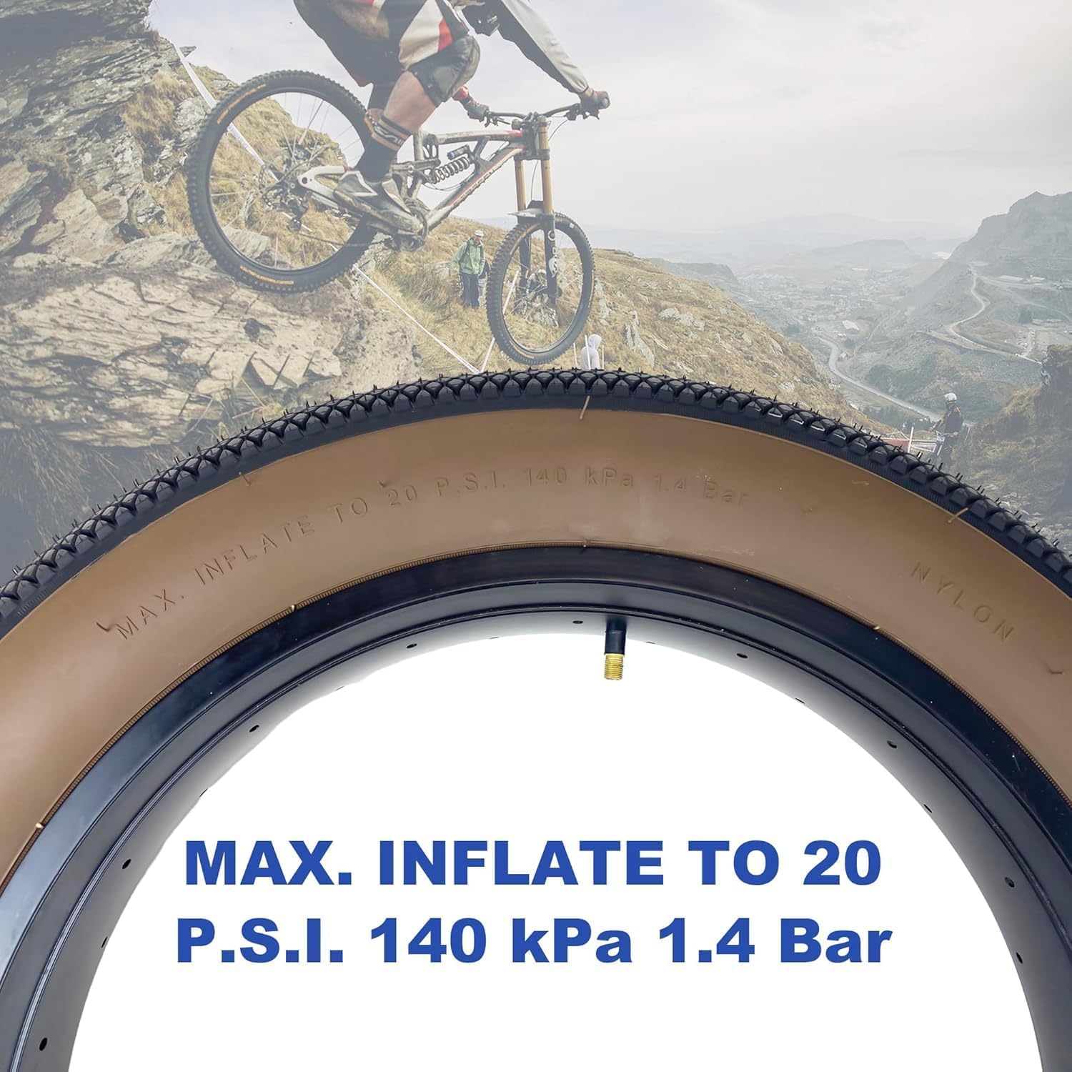 ZUKKA Conjunto de 2 pneus para Bicicleta de 20 x 4,0 polegadas, 26 x 4,0 polegadas, para Bicicleta de montanha, Lama, sujidade, Offroad, pneus de Neve