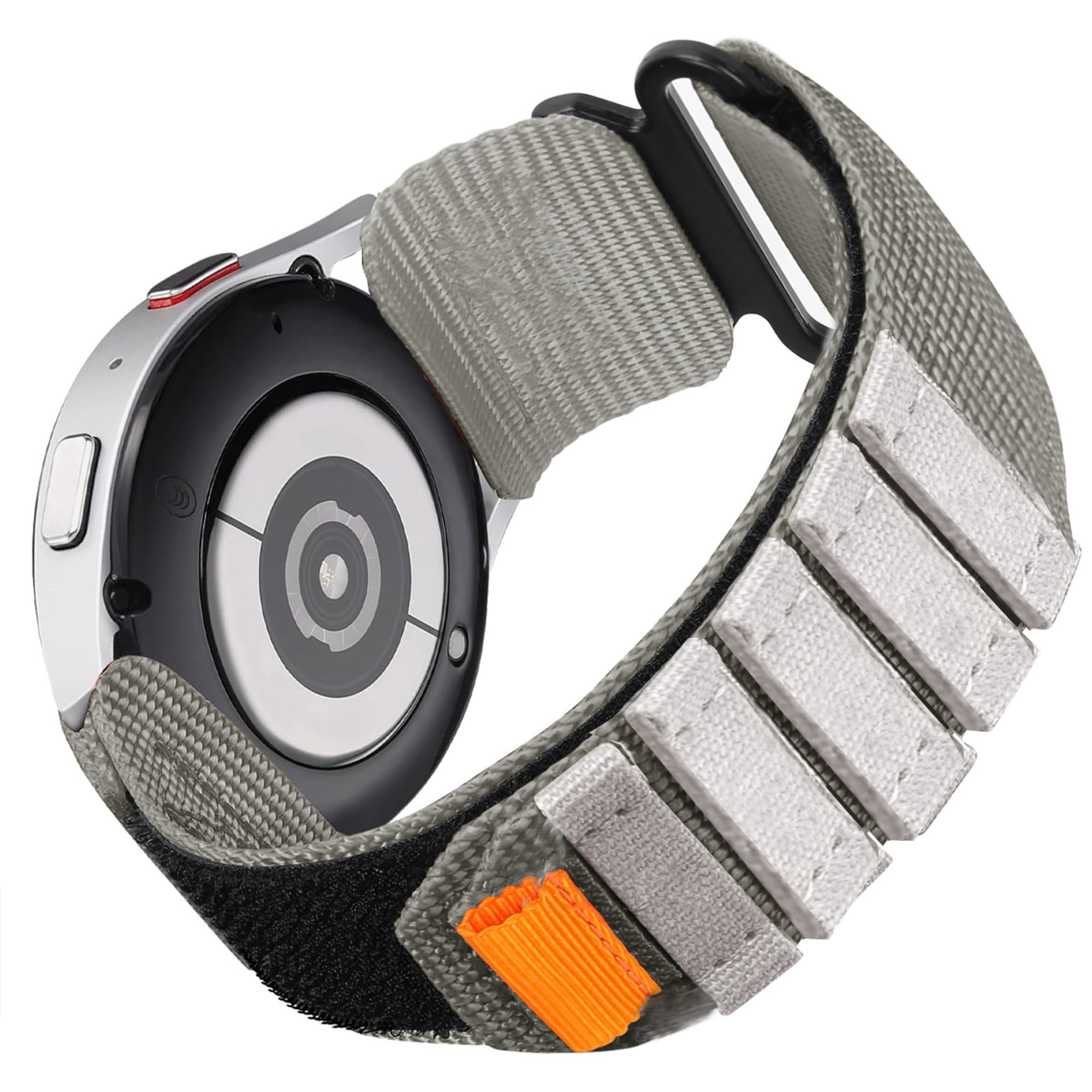 Blueshaweu for COROS Watch 20mm,22mm,24mm Rugged Nylon Sports Strap with Woven Loop Design Compatible with COROS PACE 3 / PACE Pro/APEX 2 Pro/APEX Pro/APEX 46mm / NOMAD (Cross-Gray, 24mmSize)