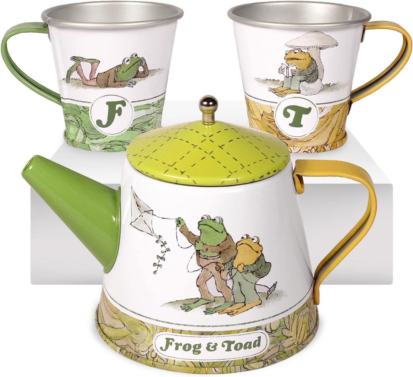 YOTTOY Classics Collection | 15-Piece Kids Tin Picnic Set with Illustrations & Sturdy Carrying Case