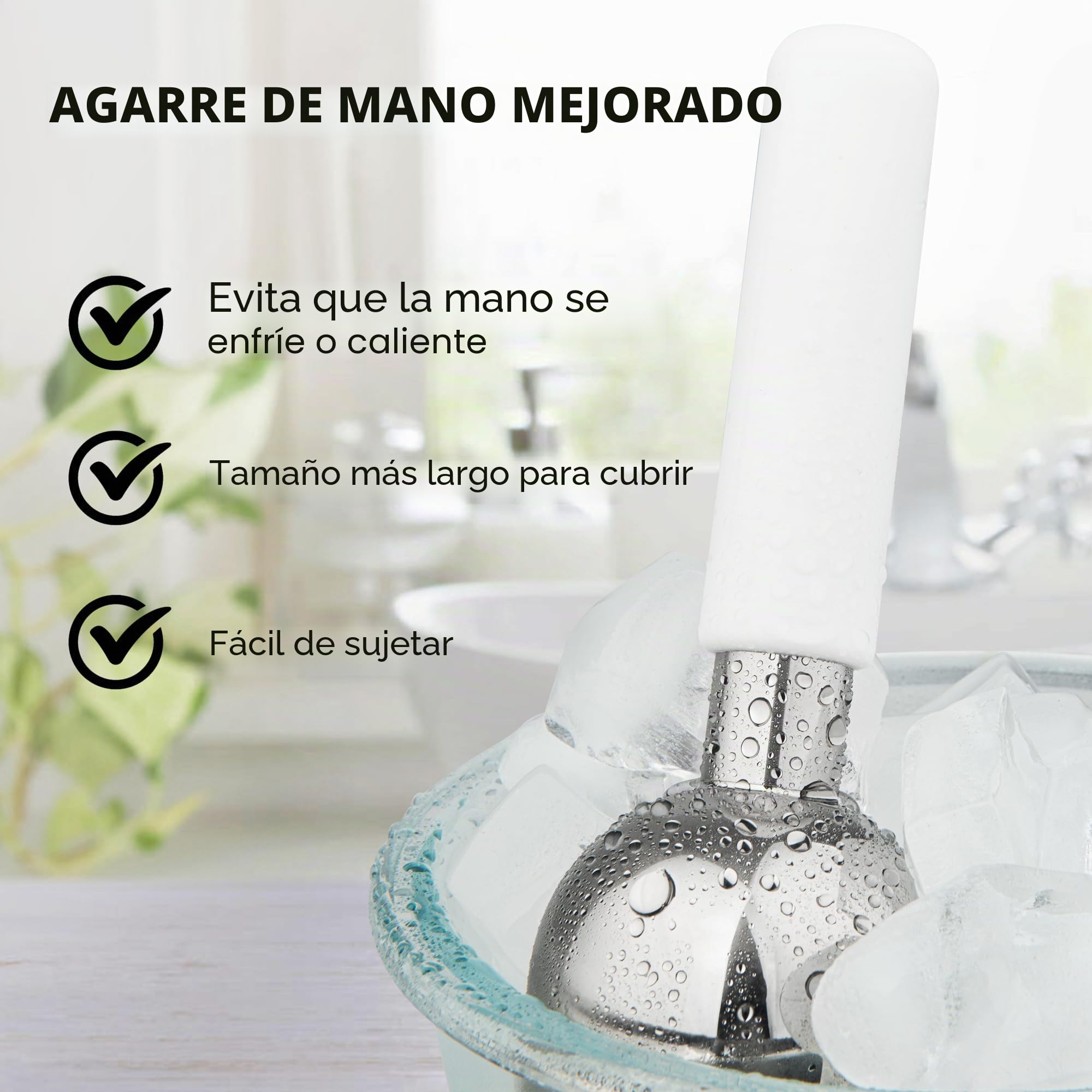 Floraison Rodillo de enfriamiento de hielo para la piel de la cara, bolas frías, acero inoxidable quirúrgico para masaje facial, cuello, ojos, tratamiento antienvejecimiento varitas