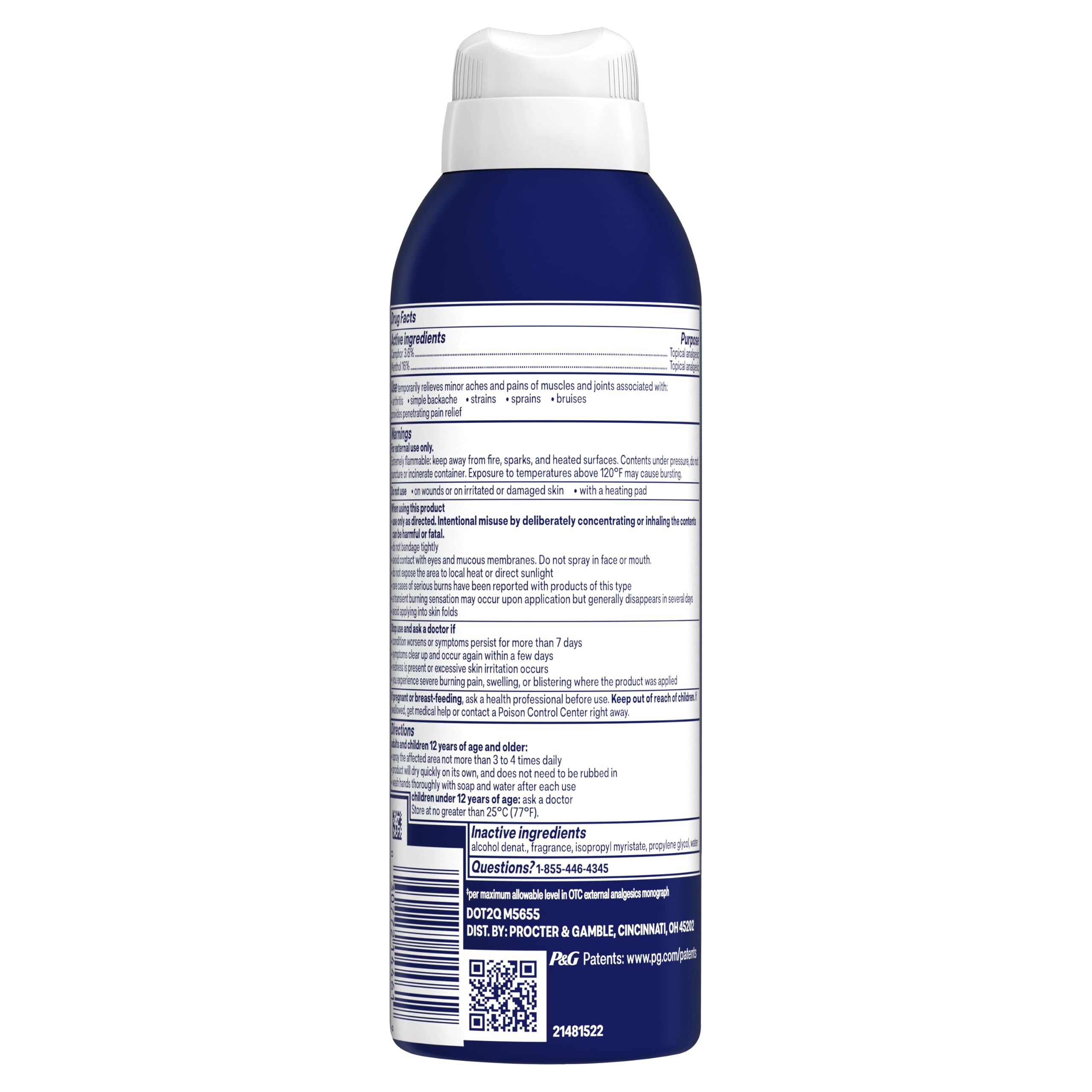 Vicks VapoFreeze Menthol Pain Relieving Spray 3oz, for Muscles & Joint Pain Associated with Arthritis, Simple Backaches, Strains, Sprains, Bruises, Vicks Vapors, Penetrating Formula — Amazon image 13