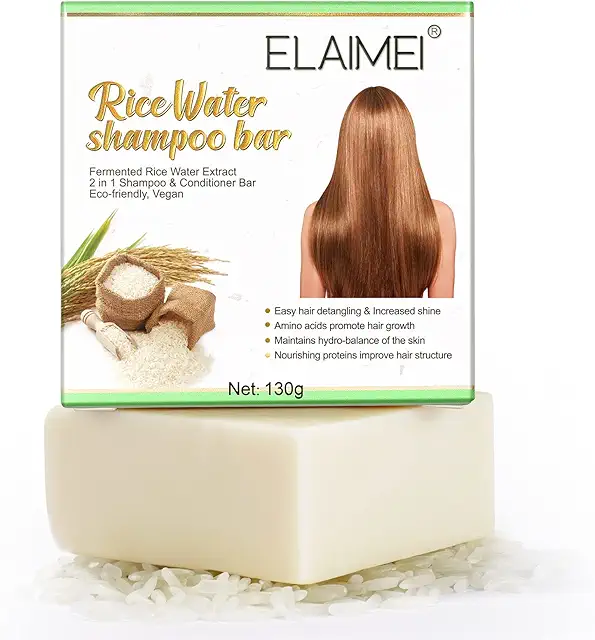 Shampoo Bar Acqua di Riso 130g - Anti Caduta Capelli, Idratante e Riparatore