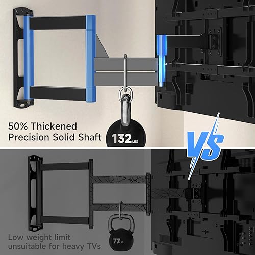 Miniatura 5 de Suptek Soporte de TV de movimiento completo de 30 pulgadas para televisores de 32 a 82 pulgadas, máximo de 132 libras, VESA 23.622 x 15.748 in.