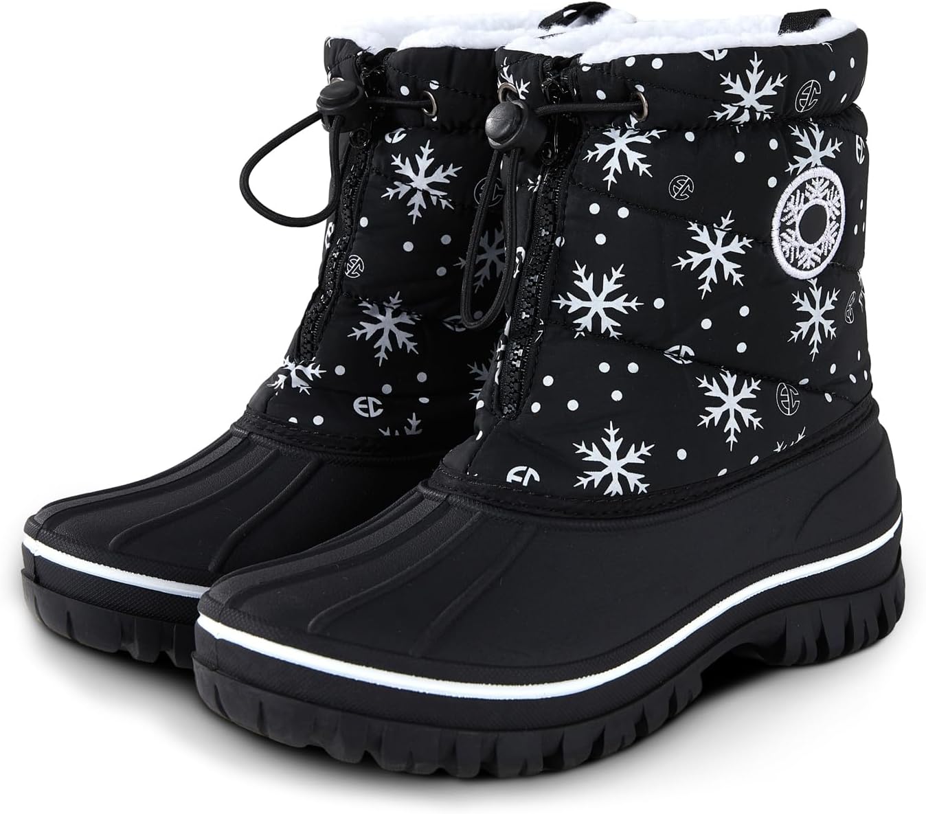 WOJWSKI Boys Girls Snow Boots Kids Winter Outdoor Waterproof Slip Resistant Boots Cold Weather Shoes Hiking Non-Slip (Toddler/Little Kid/Big Kid)