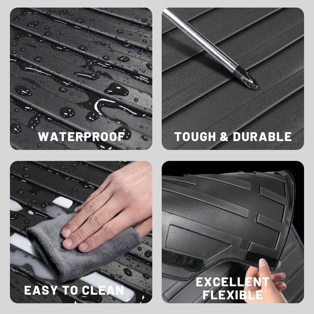 Vanseno Backrest Mat Compatible for 2012-2016 Honda CRV Back Seat Protector All-Weather Protection Mats for 2012 2013 2014 2015 2016 Honda CRV Accessories