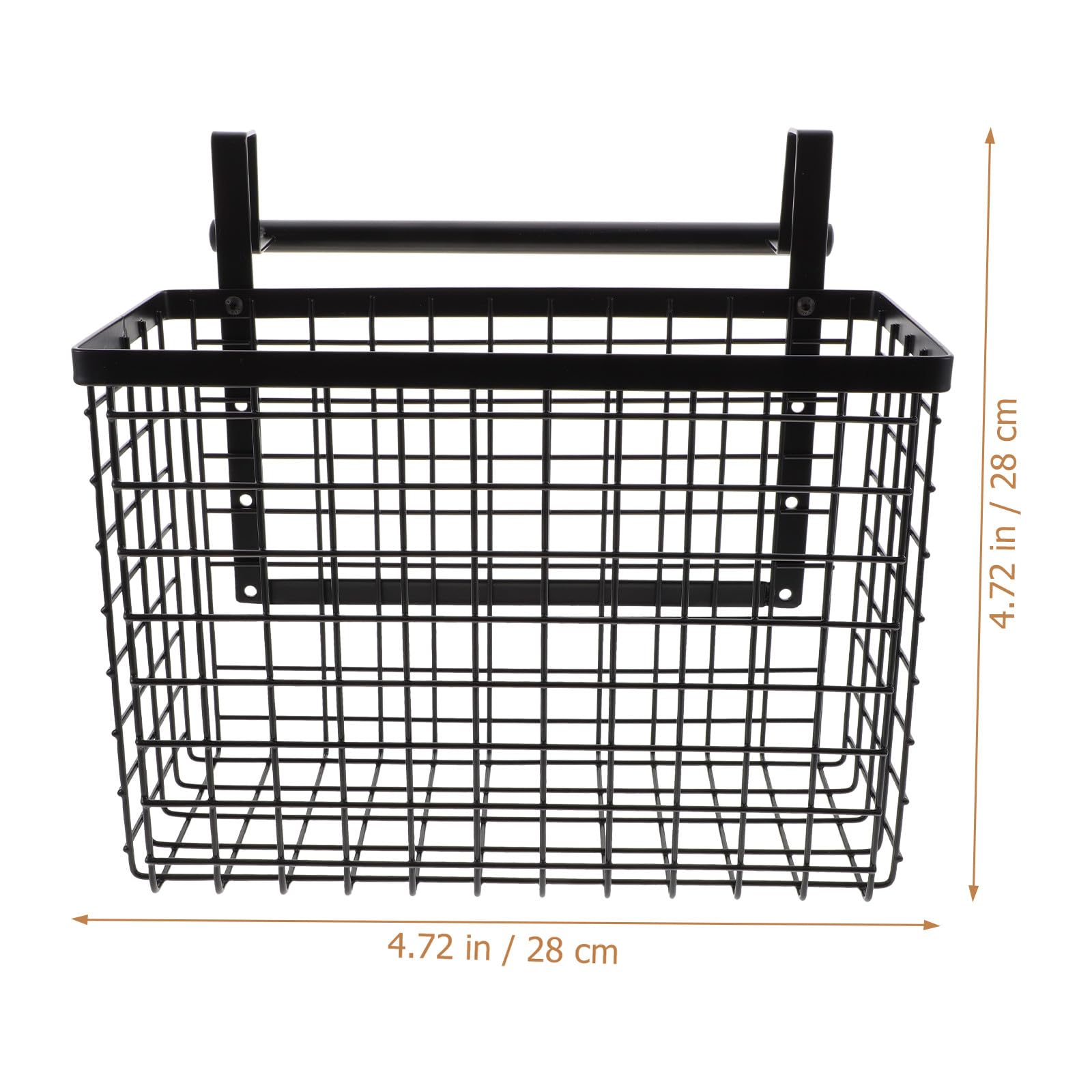 Cesta Colgante de Acero al Carbono Negra para Verduras y Condimentos, Estante Multifunción para Armario de Cocina, Organizador de Puerta para Almacenamiento y Ahorro de Espacio