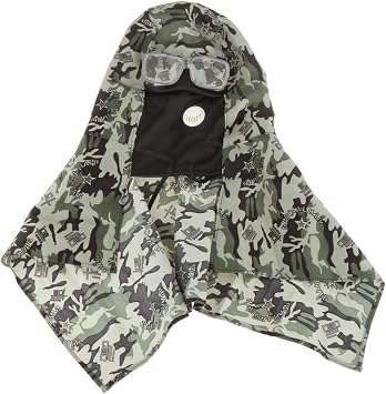 Sand Blasting Hood, Denim with Breathing Valve and Resin Lens, Dustproof Shawl Cover for Welding and Industrial Work