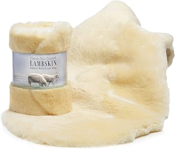Genuine New Zealand Baby Sheepskin, Soft Shorn Wool, Large 34-36 in | Genuine New Zealand shorn-wool baby sheepskin, silky soft and naturally breathable. Ethically sourced, Oeko-Tex certified.