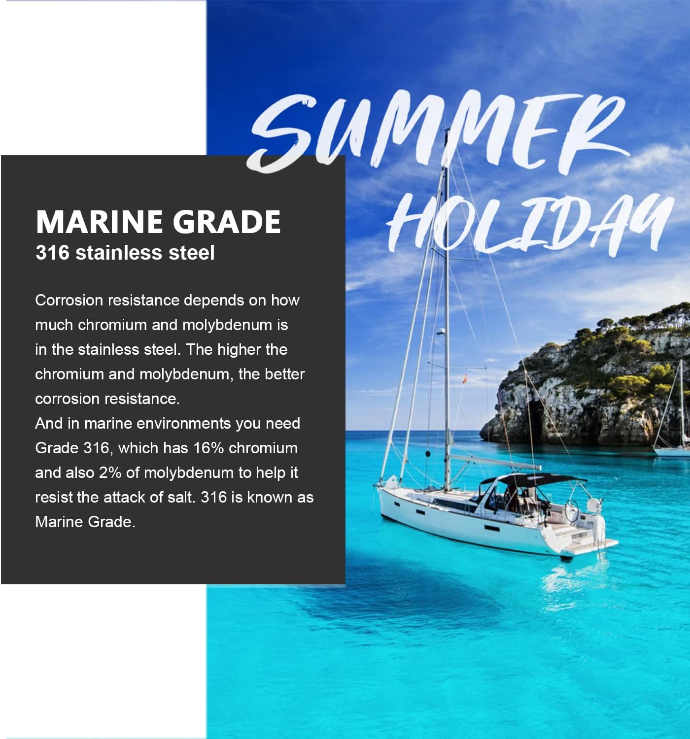 Snap Shackle 316 Stainless Steel Swivel Shackle Sailing Halyard, Quick Release Snap Hook Boat Shackles Sailboat Hardware for Sailing Rigging Shackles - Image 7