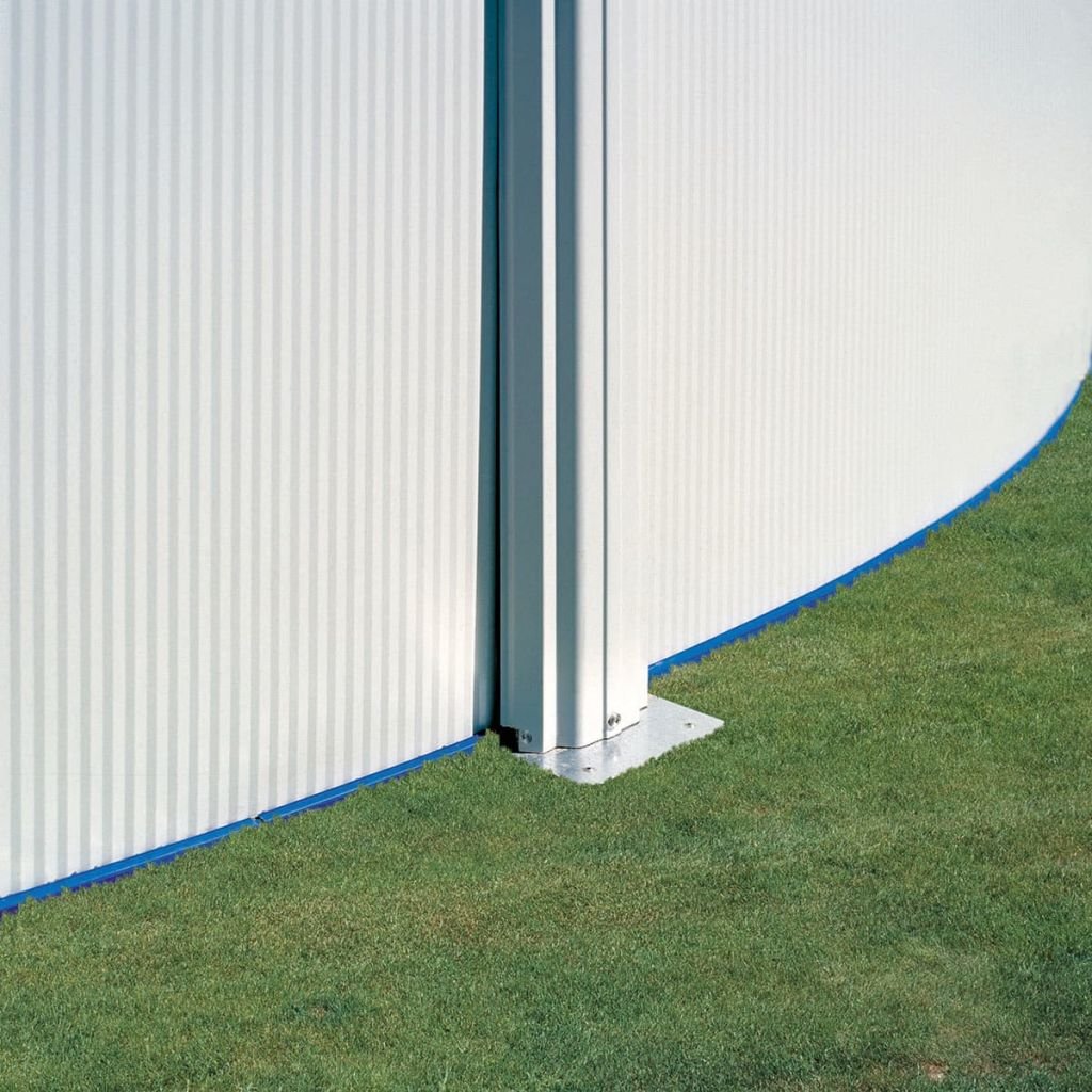 Gre KITPR4583- Piscina Azores desmontable redonda de acero color blanco Ø460x132 cm