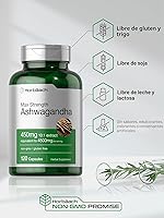 Vista 5 de Horbäach Suplemento Ashwagandha Fuerza máxima 120 cápsulas Sin OMG, sin gluten