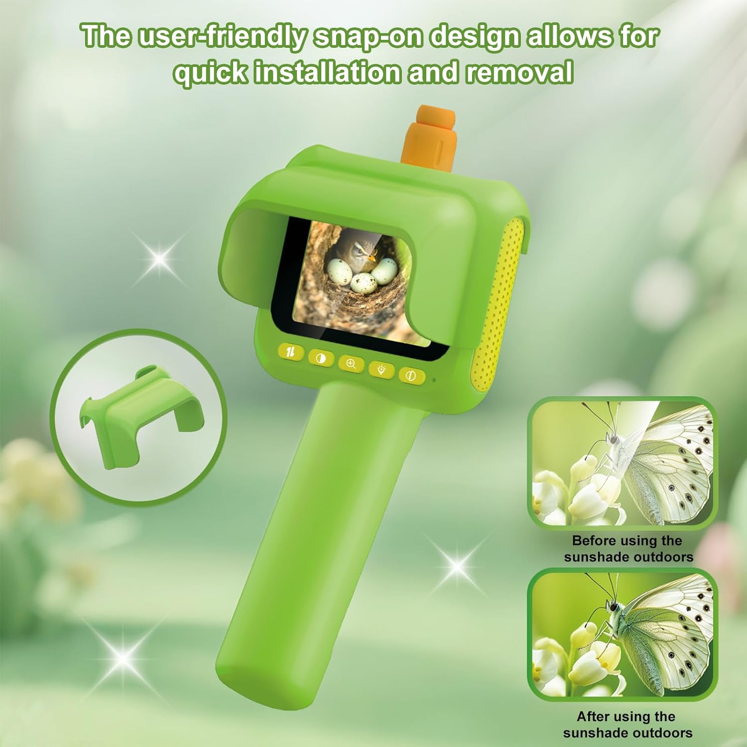 Yunseity Snake Camera, STEM Educational Toy with Real Time Display Screen and LED Flashlight for Outdoor Nature Exploration and Underwater Observation