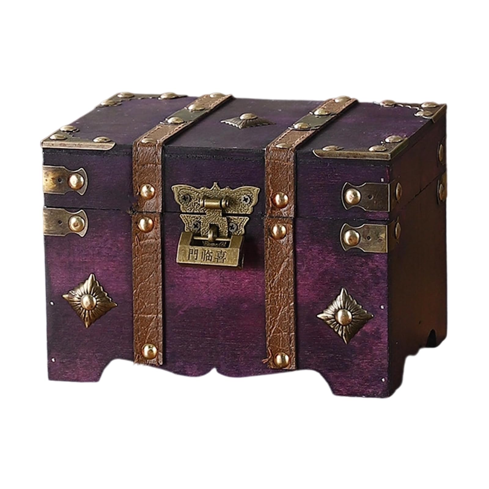 APGLSXY European Wood Suitcases Spacious Handheld Travel Trunk for Collector and Enthusiasts Daily Casual Use Travel Suitcases