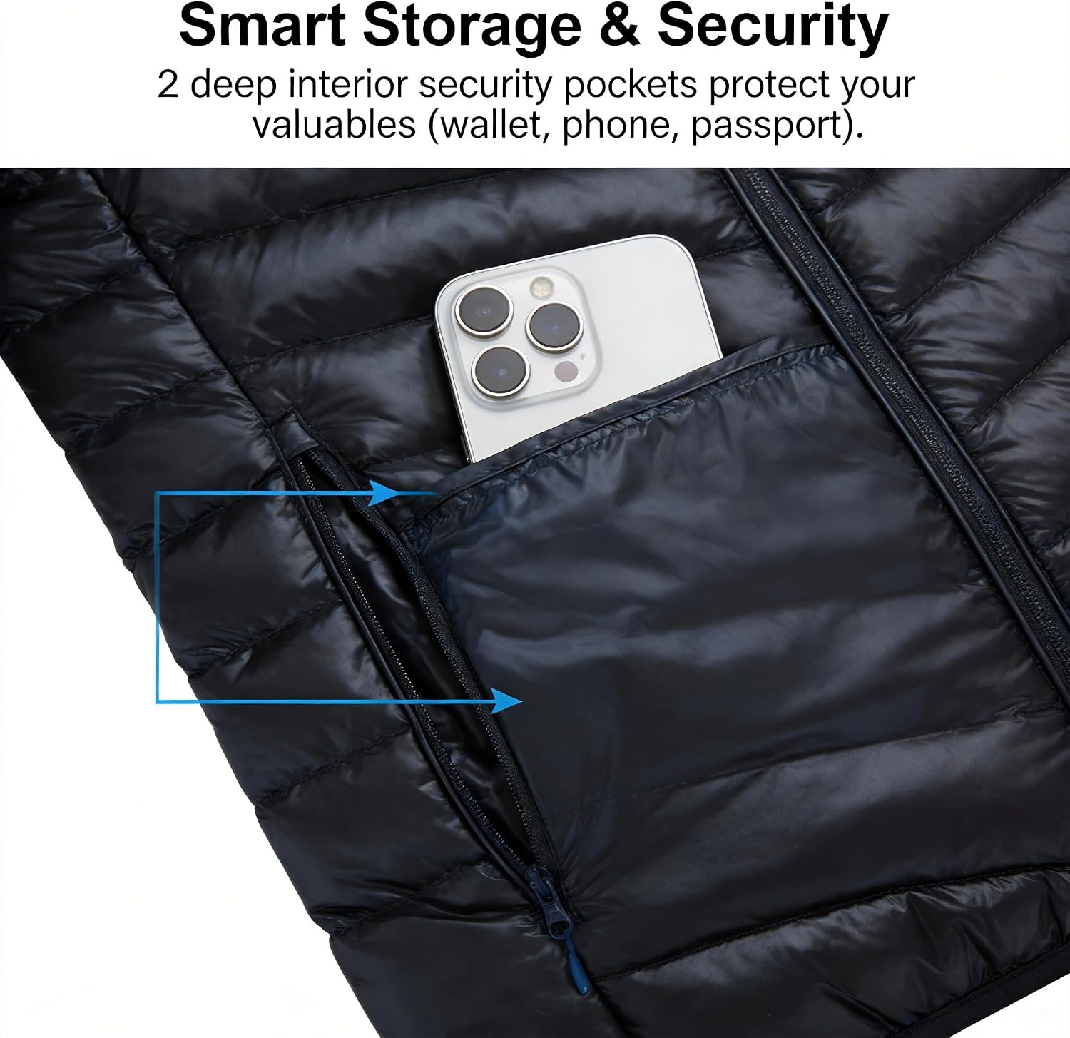 Men's Ultralight Packable Hooded Down Jacket Puffer Down Coats