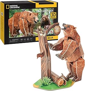 Comprar National Geographic - Oso Pardo | Puzzle 3D | Maquetas para Montar | Regalo Niño 8 Años | Regalo Niña 8 Años | Manualidades Adultos | Puzzle 3D Infantil | 88 Piezas