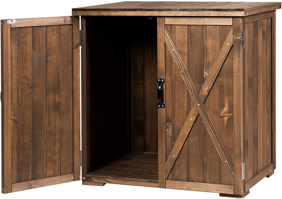 Crazy Deals Goplus Compact Wooden Storage Shed, 2.5 X 2 Ft Fir Wood Cabinet for Garden Yard Patio Exclusive Discount 90% Price Goplus Compact Wooden Storage Shed, 2.5 X 2 Ft Fir Wood Cabinet for Garden Yard Patio