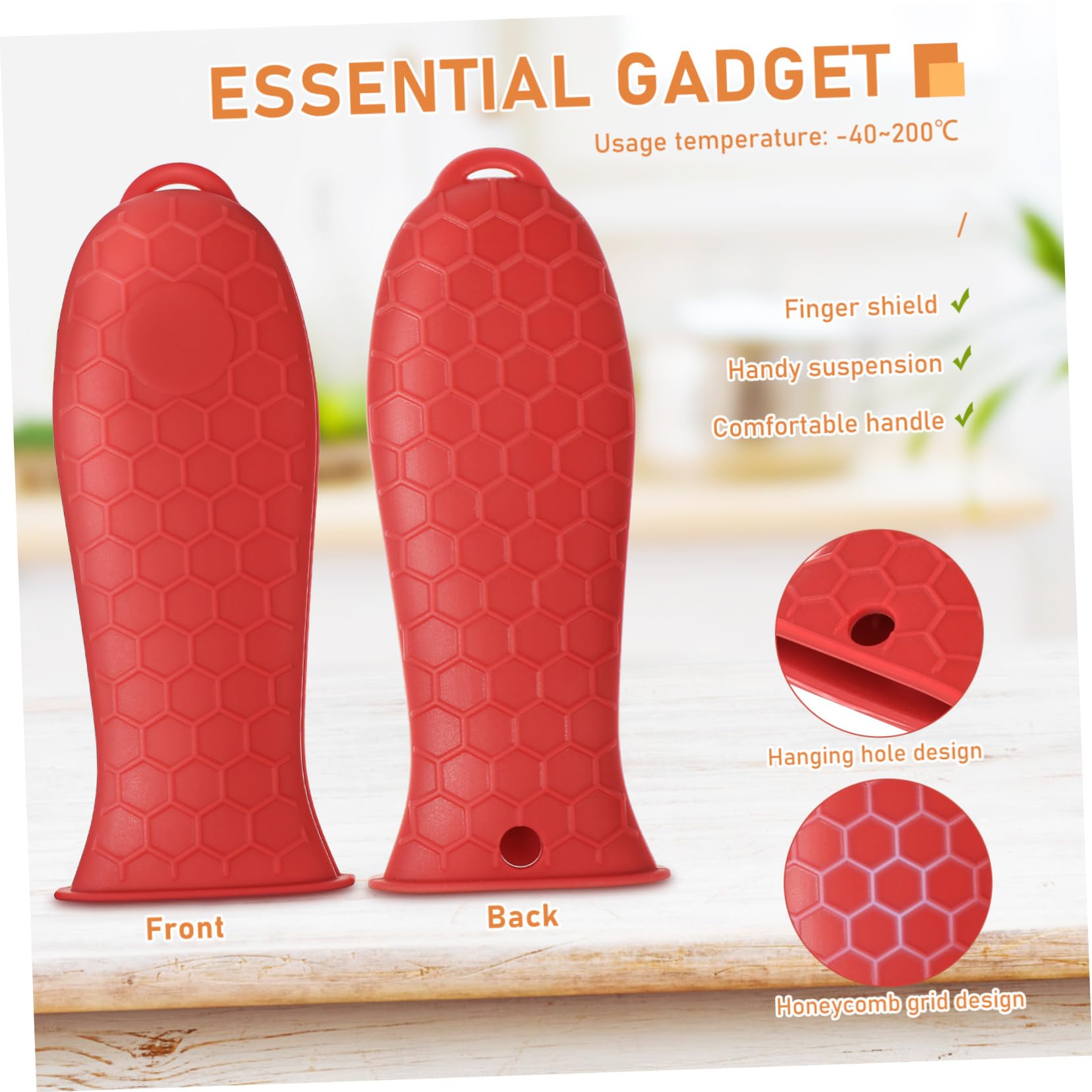 ULTECHNOVO 5juegos Manga De Silicona para Asa De Olla Funda Térmica Protector De Mango Antideslizante para Sartenes y Ollas De Fundas Agarraderas