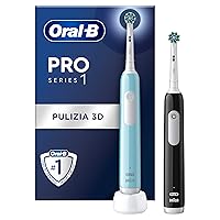 Oral-B Spazzolino Elettrico Ricaricabile Pro Series 1 Blu e Nero con 2 Testine di