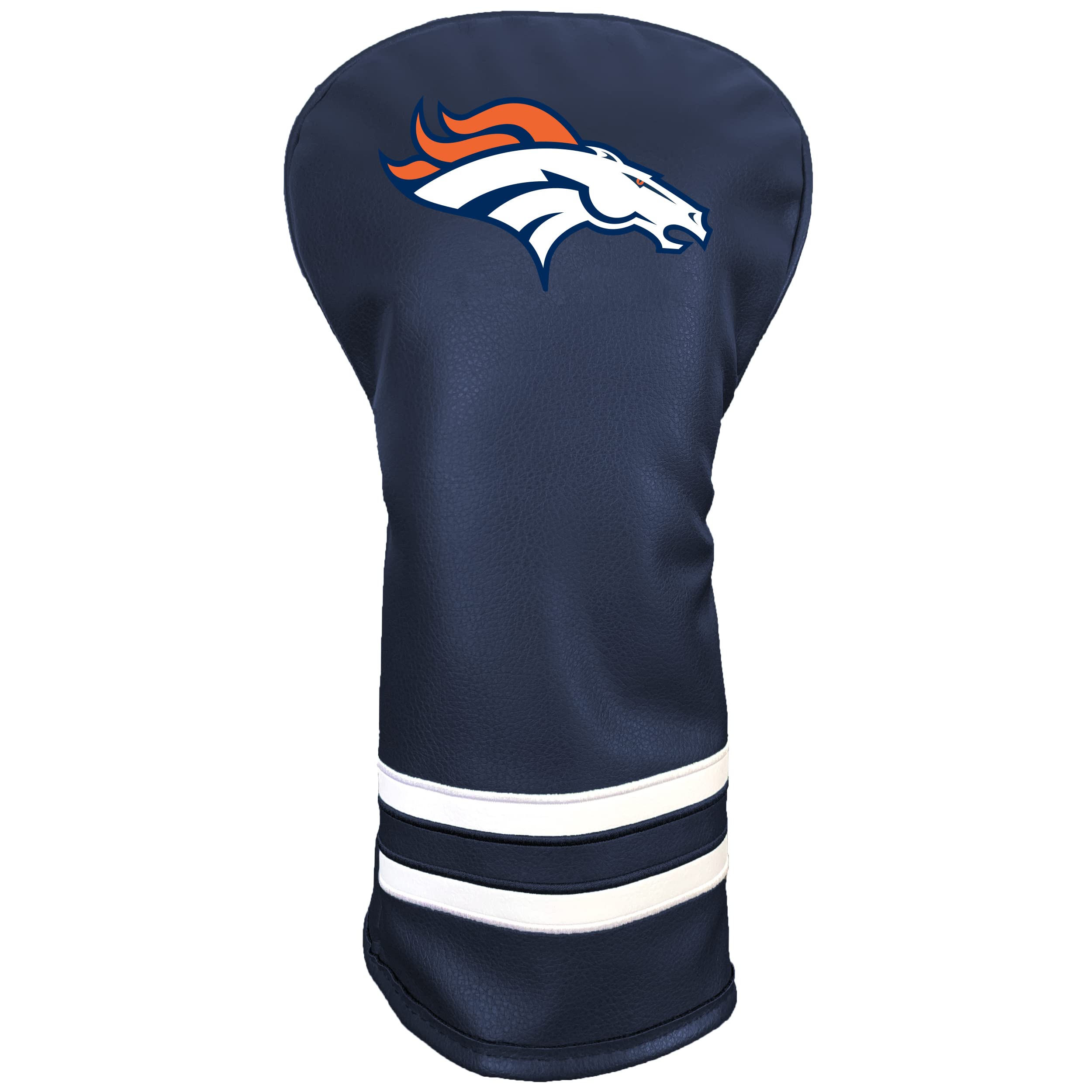 Team Golf NFL Denver Broncos Vintage Driver Headcover - Printed Team Golf NFL Vintage Driver Golf Club Headcover, Form Fitting Design, Retro Design with Fleece Lining for Extra Club Protection — image 1