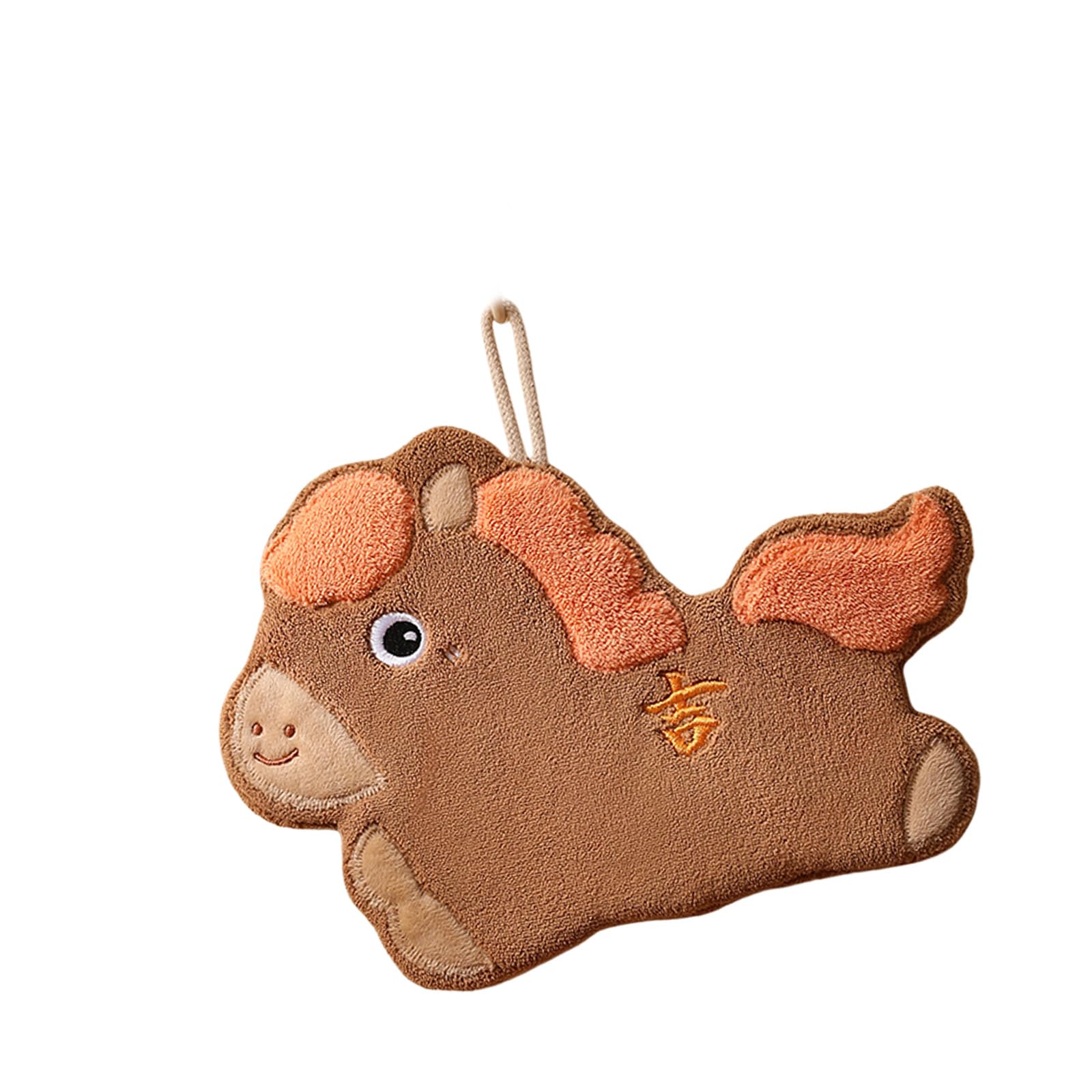 carotoe Corals Fleece Hand Towel with Horse Design Symbolizing Success and Luck Soft Hand Towel