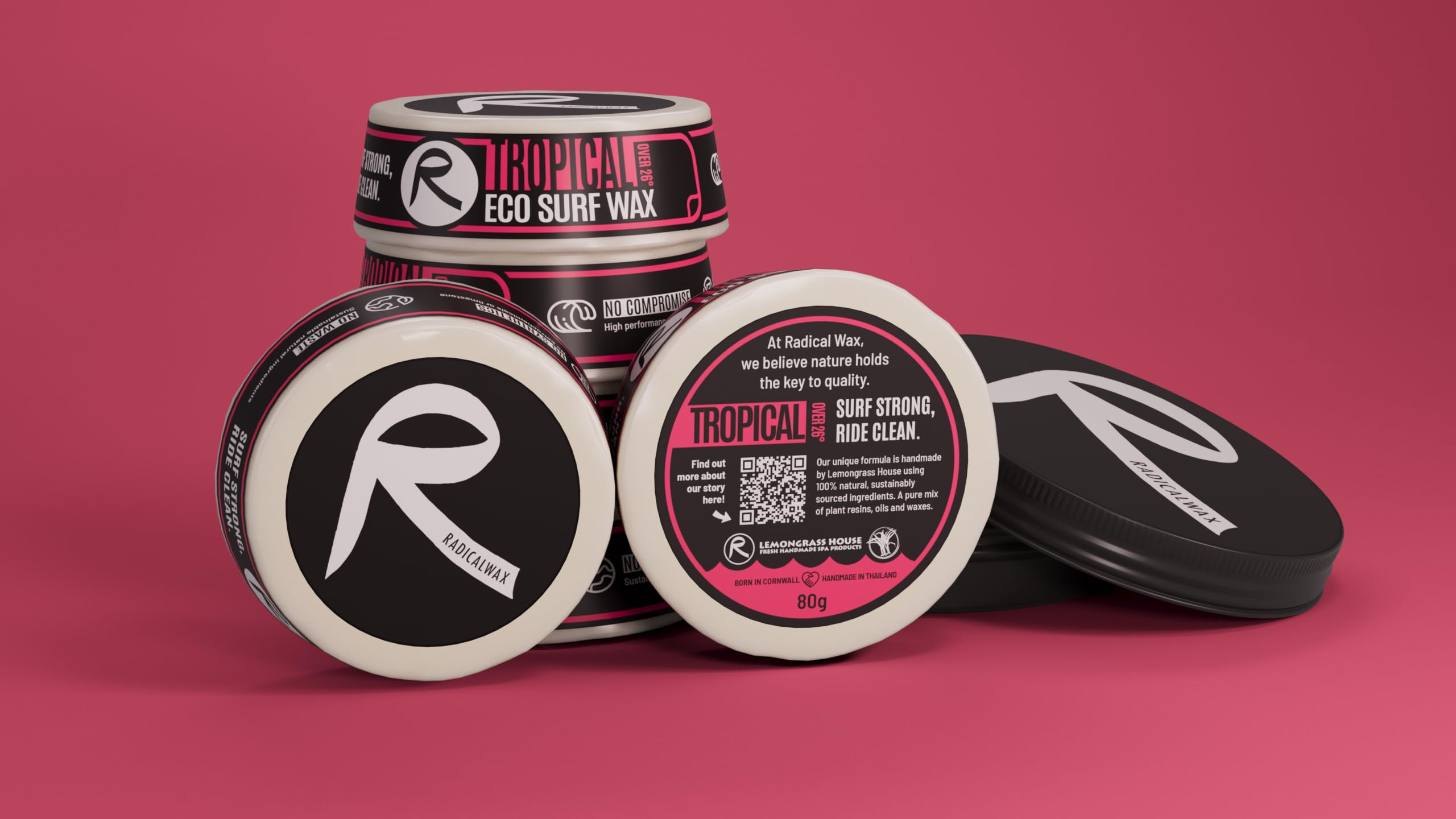 Eco Surf Wax (Tropical) - Cera per tavola da surf tropicale ecologica di alta qualità, accessori per surf
