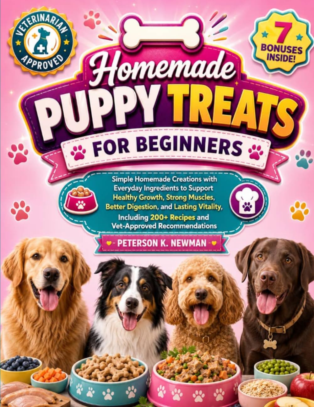 Homemade Puppy Treats For Beginners (Peterson K. Newman's Healthy Dog Kitchen Series)