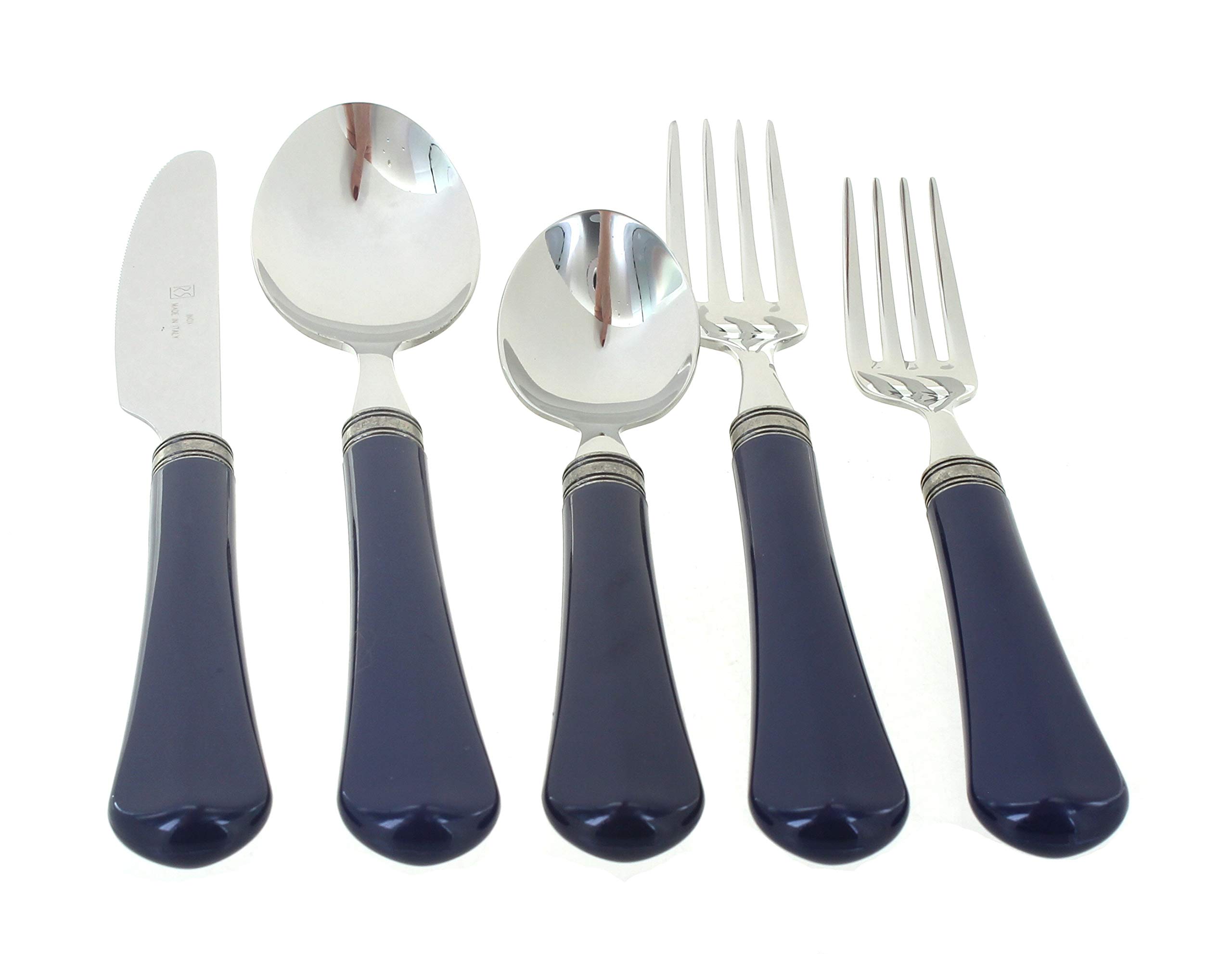 Blue Rose Polish Pottery Guilietta 5 PC Flatware Set - 4 Settings
