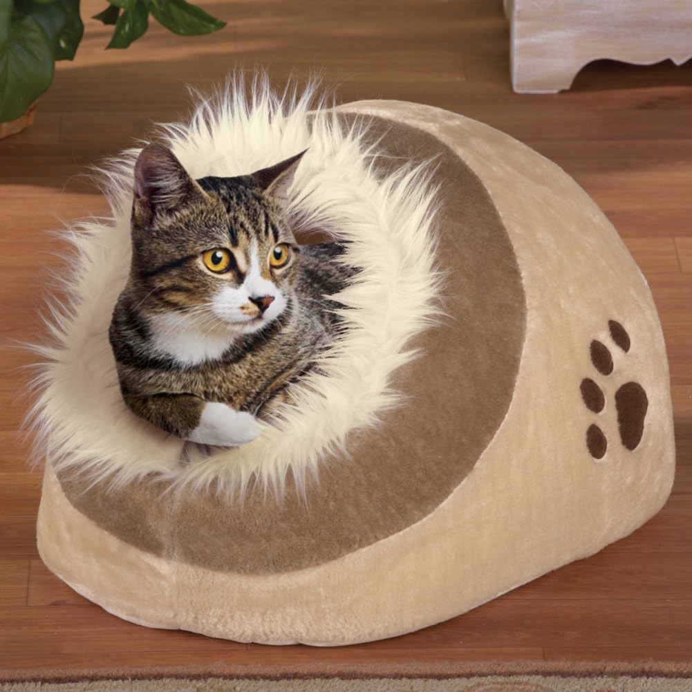 Co-t Collections Etc Igloo Shaped Faux Fur Pet Bed