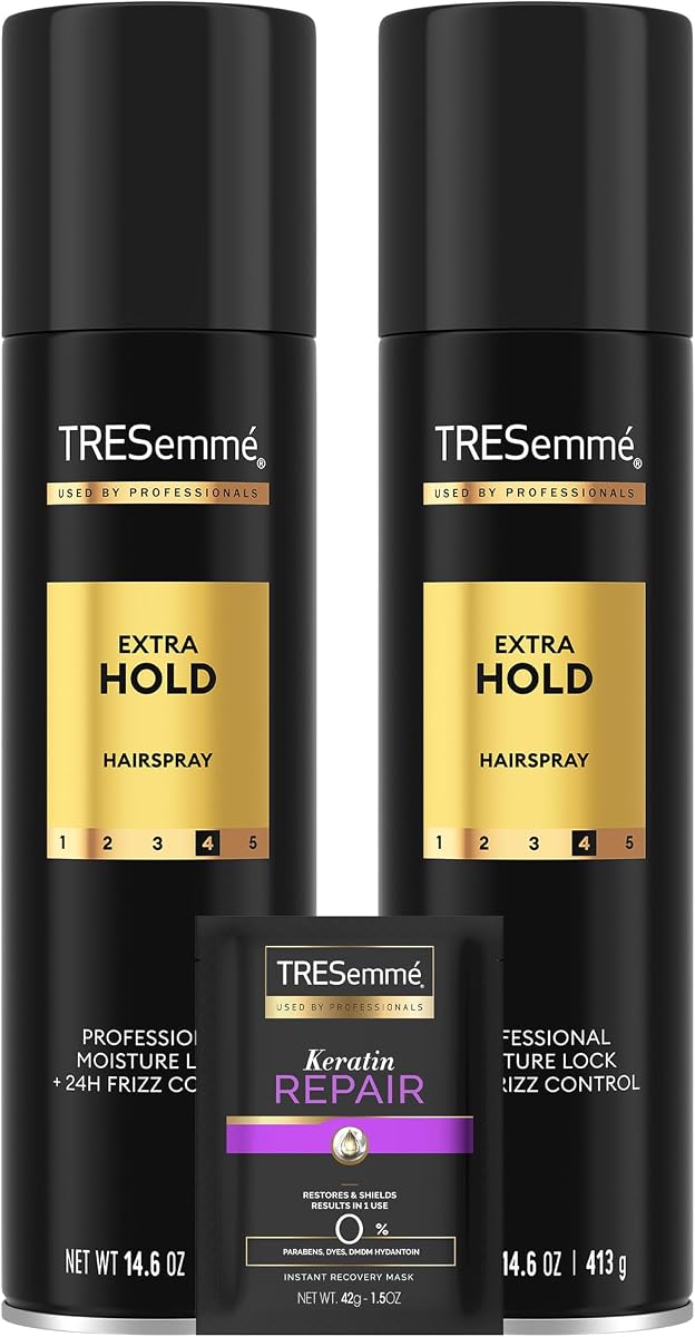 Extra Hold Hairspray 2-Pack + Travel Size, 14.6 Oz Ea | Long-Lasting Hold with Humidity Resistance | Includes Travel Size Hairspray for Easy Touch-Ups