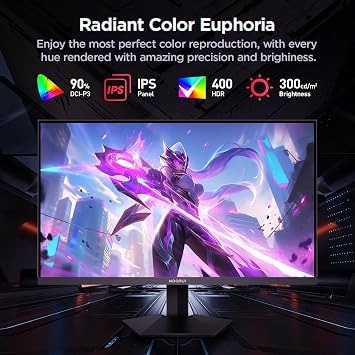 KOORUI 27 Inch Gaming Monitor, 200Hz, QHD 1440P, 1ms, HDR 400, Fast IPS