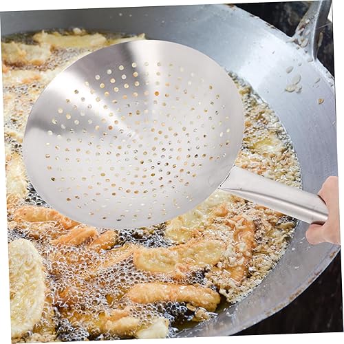 Miniatura 4 de Angoily Colador para hornear, colador de metal, colador para freír, espumadera para freír, utensilios de cocina para cocina, colador de té grande,