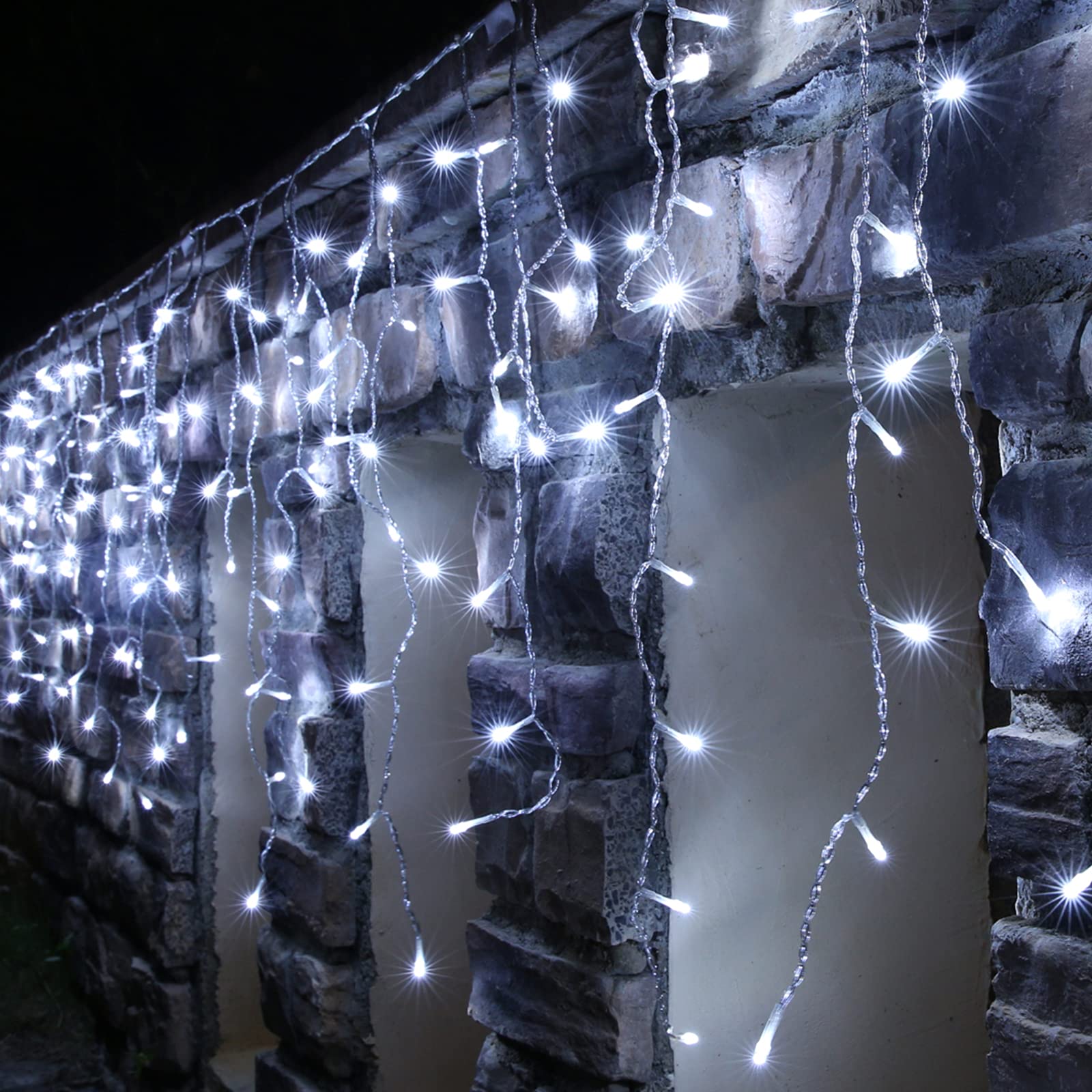 400 LED icicle lights with adapter(white)