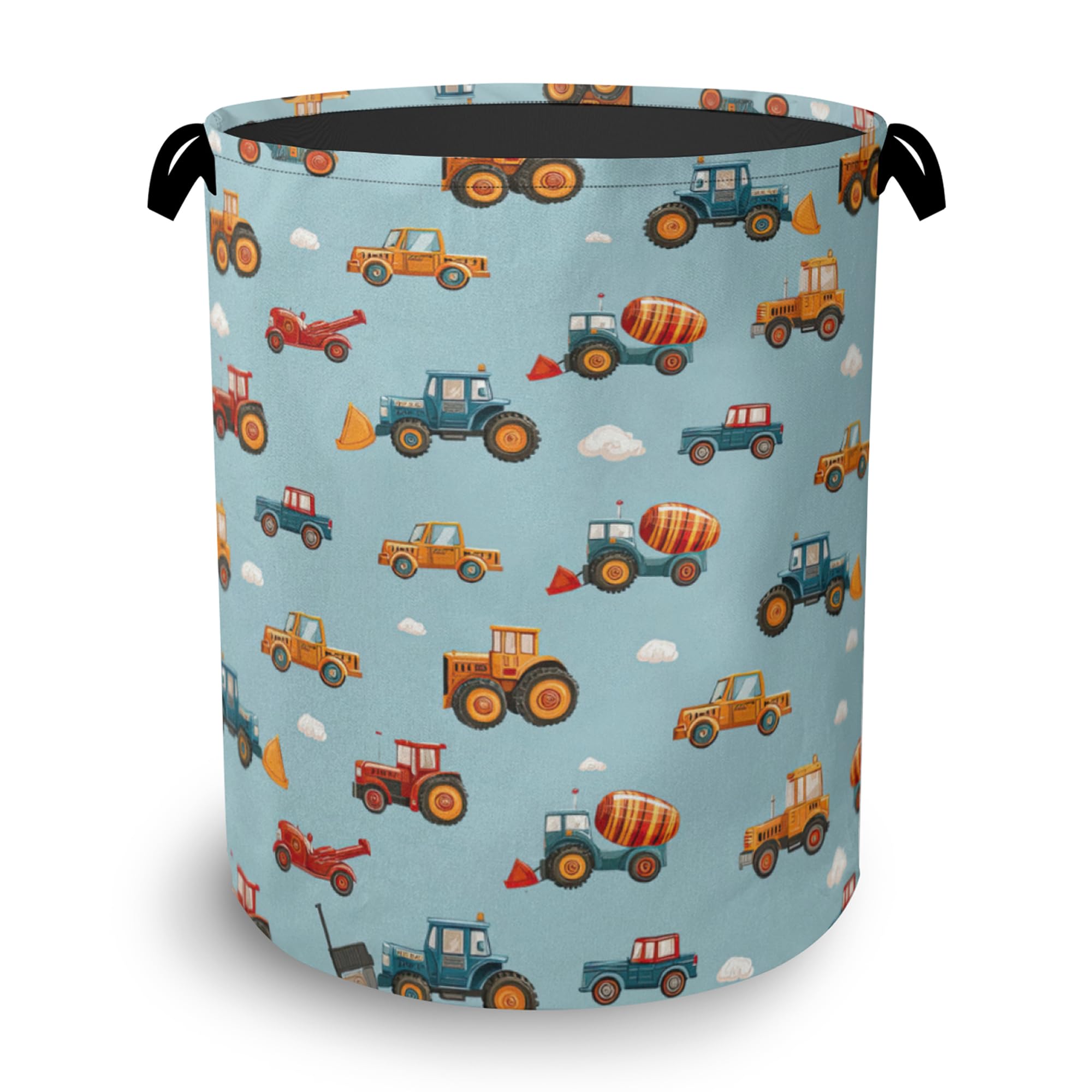 Cute Cars Laundry Basket,Foldable Oxford Cloth Tote Bag Laundry Hamper Clothes Storage Bucket Organizer for Bedroom Laundry Storage Dormitories 16" x 20.8"
