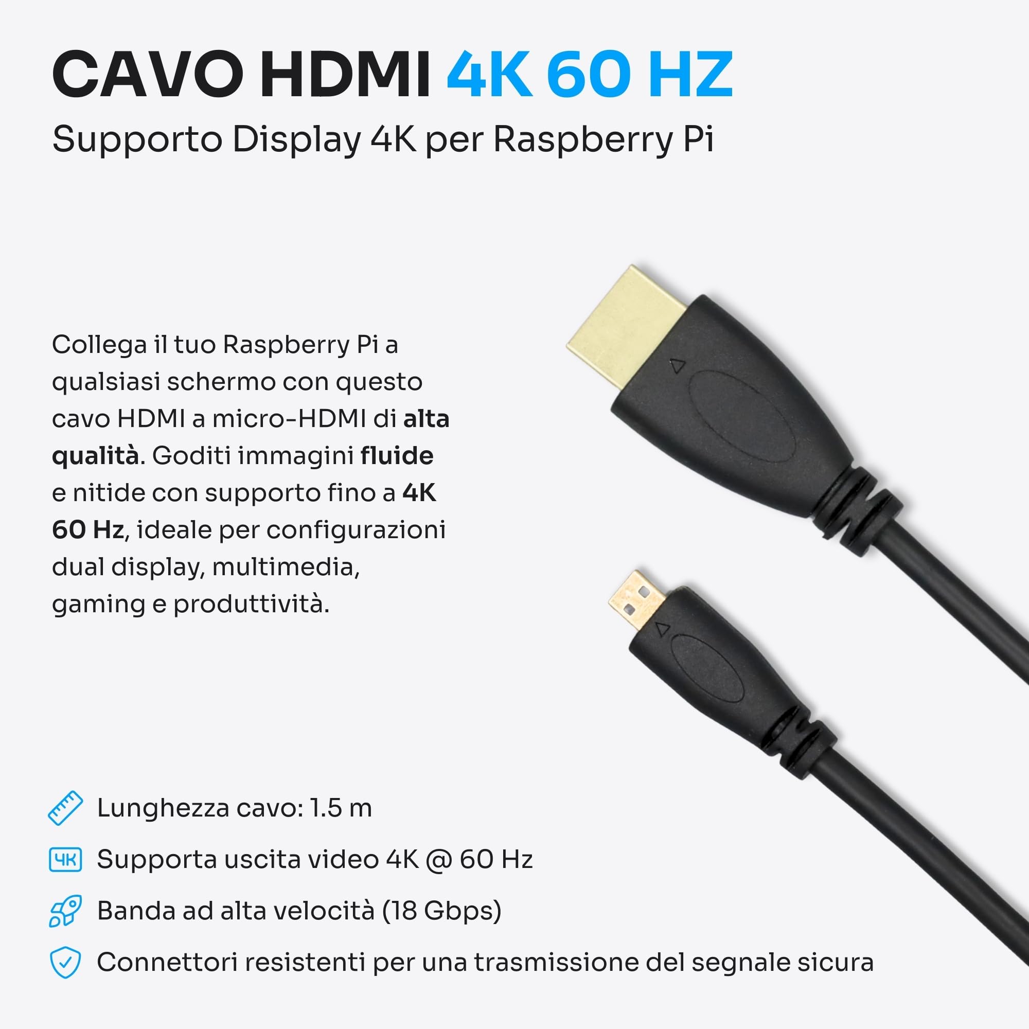 Starter Kit per Raspberry Pi 5 8 GB | Scheda MicroSD 64 GB | Alimentatore 27 W | Case con Ventola Integrata e Dissipatore di Calore | Cavo Micro-HDMI 4K 60 Hz