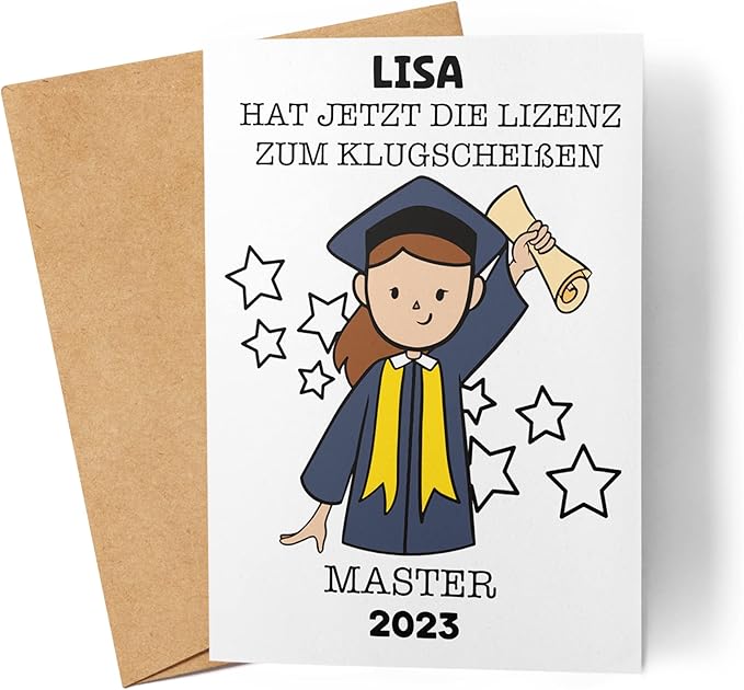 Kiddle-Design Master Karte Personalisiert Frau Master Geschenk ...