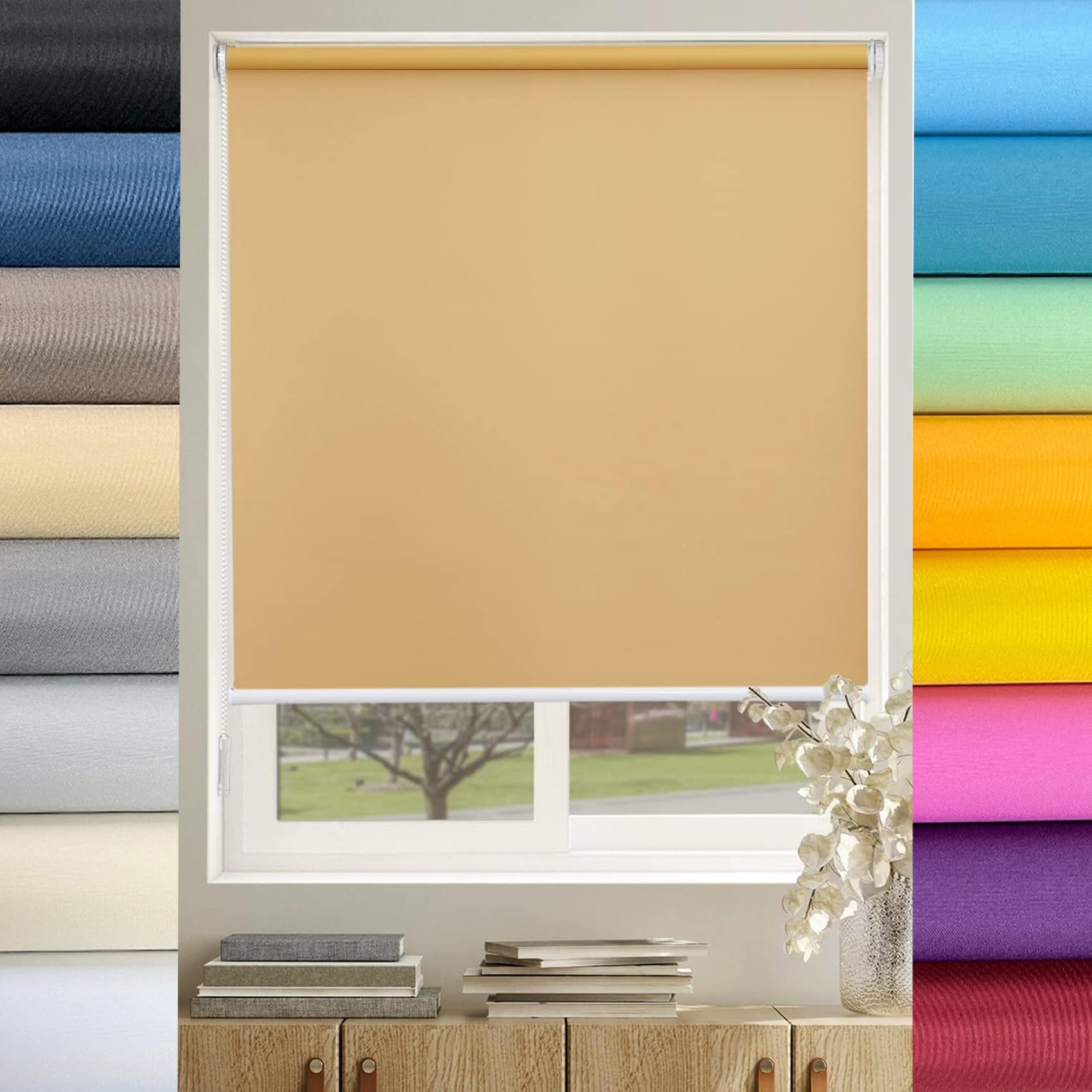 Tenda A Rullo Per Esterni Beige - 100x240 Cm, Protezione Solare E UV Per Finestre E Porte - Foto 7